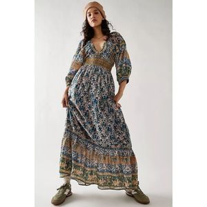 Free People Golden Hour Border Maxi Dress Size Large